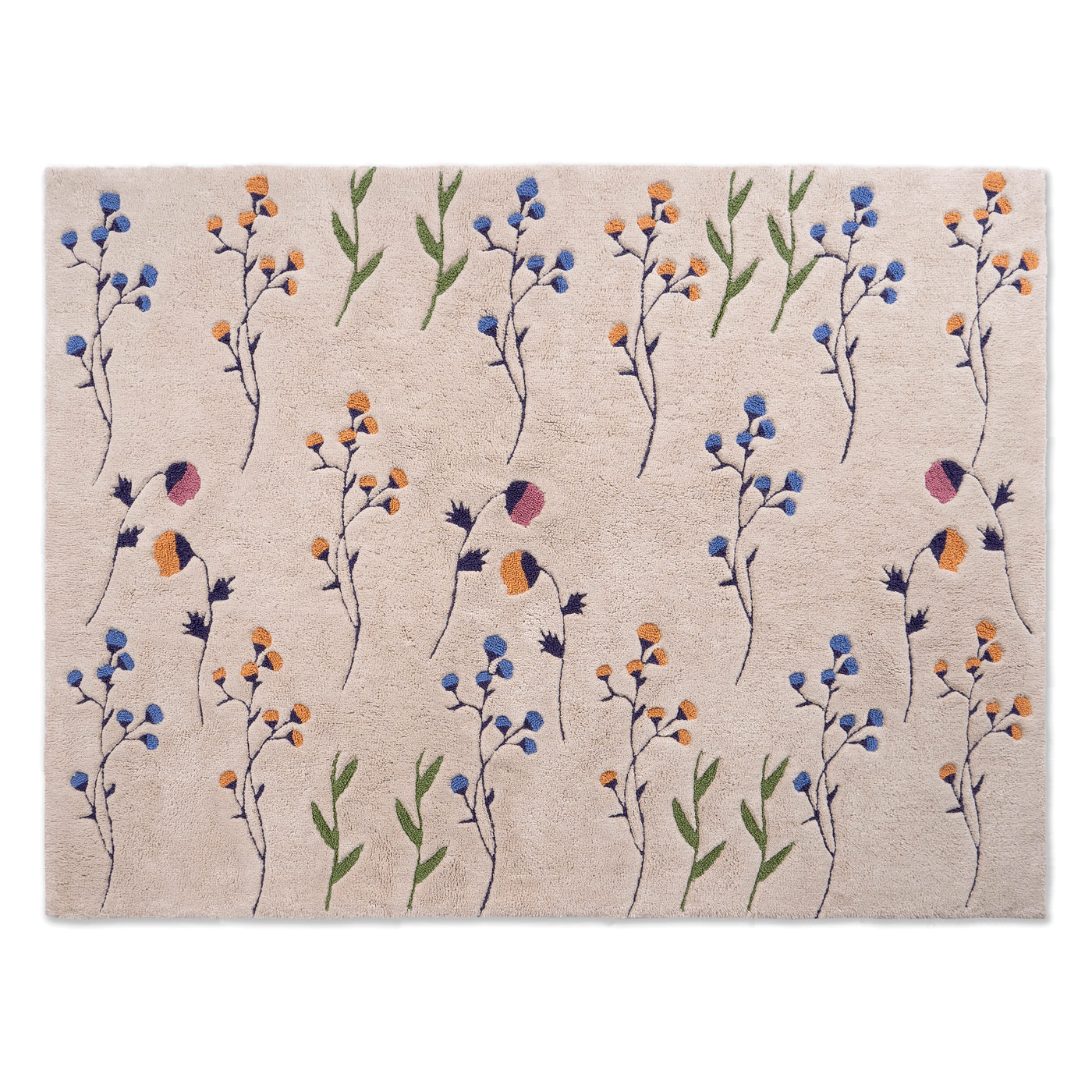 Ferns & Flowers Organic & Washable Rug